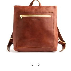 Tote backpack in nutmeg Portland leather goods
